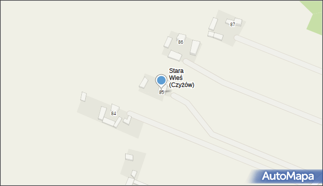 Czyżów, Czyżów, 85, mapa Czyżów