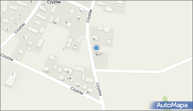 Czyżów, Czyżów, 79, mapa Czyżów