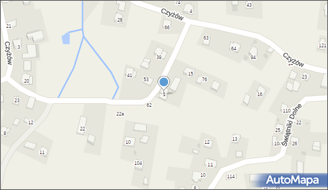 Czyżów, Czyżów, 1, mapa Czyżów