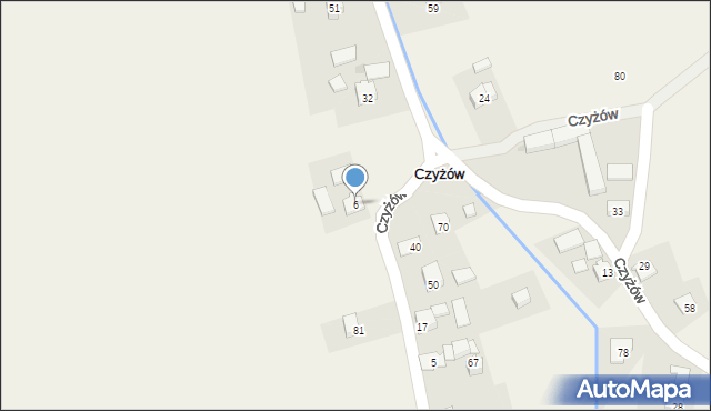 Czyżów, Czyżów, 6, mapa Czyżów