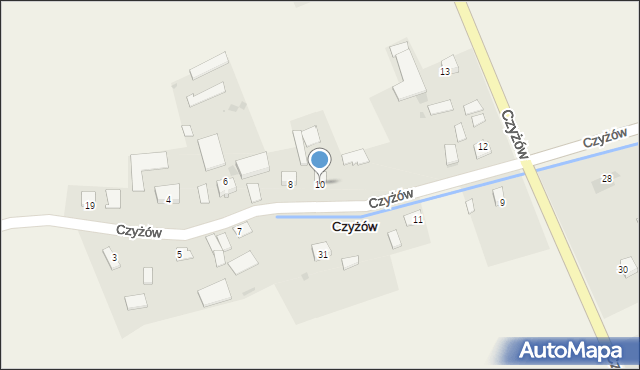 Czyżów, Czyżów, 10, mapa Czyżów