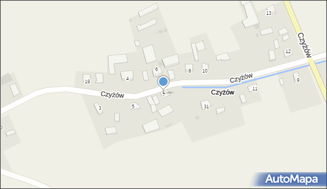 Czyżów, Czyżów, 7, mapa Czyżów