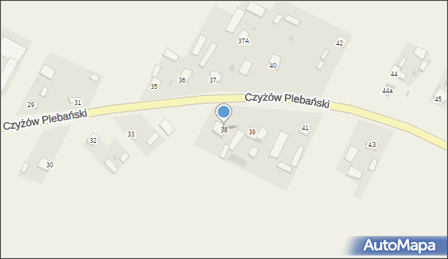 Czyżów Plebański, Czyżów Plebański, 38, mapa Czyżów Plebański