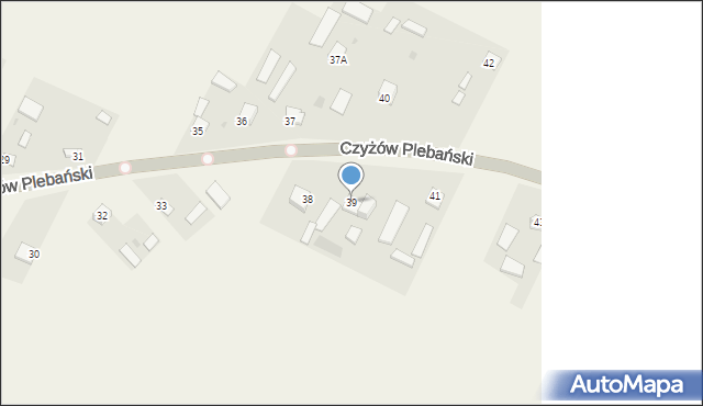 Czyżów Plebański, Czyżów Plebański, 39, mapa Czyżów Plebański