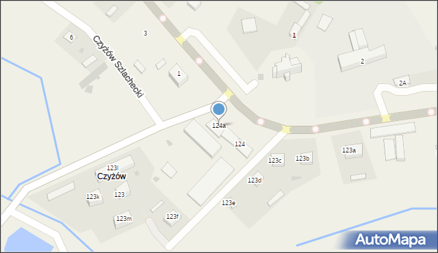 Czyżów Szlachecki, Czyżów Szlachecki, 124a, mapa Czyżów Szlachecki