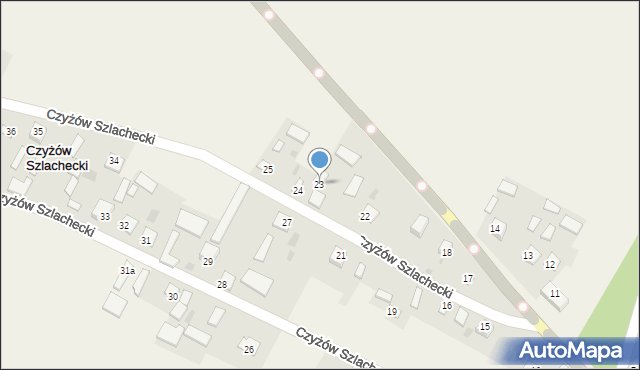 Czyżów Szlachecki, Czyżów Szlachecki, 23, mapa Czyżów Szlachecki