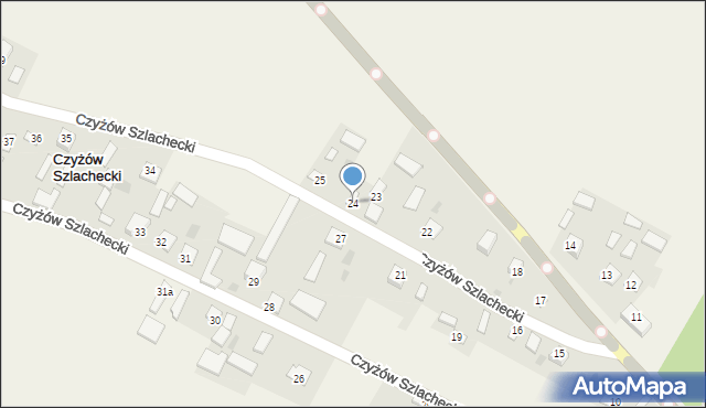 Czyżów Szlachecki, Czyżów Szlachecki, 24, mapa Czyżów Szlachecki