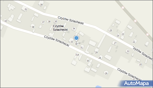 Czyżów Szlachecki, Czyżów Szlachecki, 32, mapa Czyżów Szlachecki