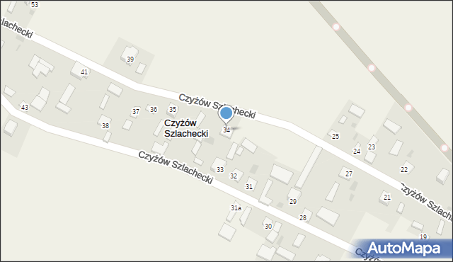 Czyżów Szlachecki, Czyżów Szlachecki, 34, mapa Czyżów Szlachecki