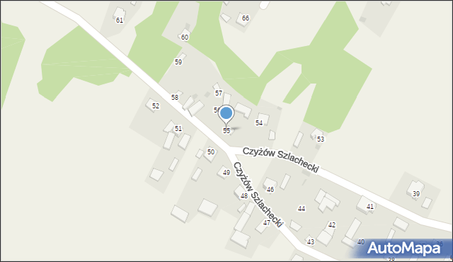 Czyżów Szlachecki, Czyżów Szlachecki, 55, mapa Czyżów Szlachecki