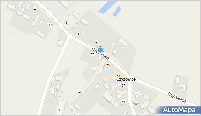 Czyżowice, Czyżowice, 73, mapa Czyżowice