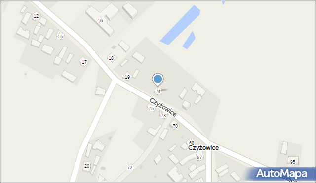 Czyżowice, Czyżowice, 74, mapa Czyżowice