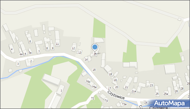 Czyżowice, Czyżowice, 15, mapa Czyżowice