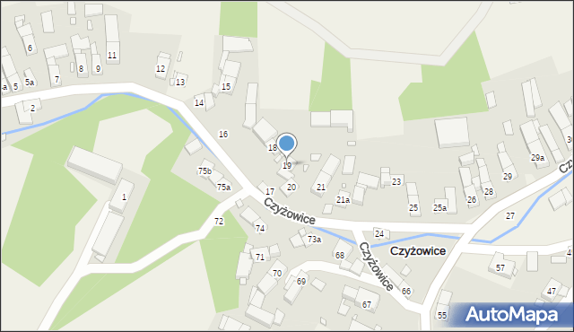 Czyżowice, Czyżowice, 19, mapa Czyżowice