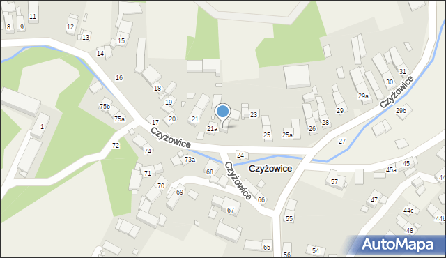 Czyżowice, Czyżowice, 22, mapa Czyżowice