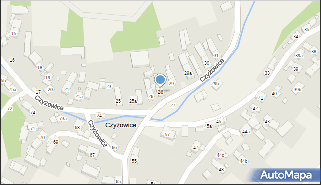 Czyżowice, Czyżowice, 28, mapa Czyżowice