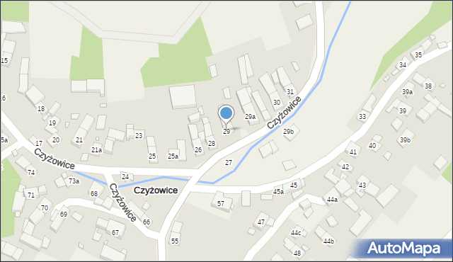 Czyżowice, Czyżowice, 29, mapa Czyżowice