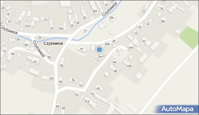 Czyżowice, Czyżowice, 47, mapa Czyżowice