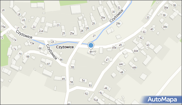 Czyżowice, Czyżowice, 57, mapa Czyżowice