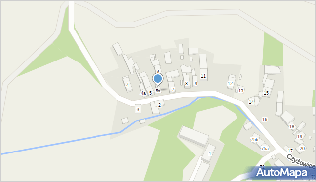 Czyżowice, Czyżowice, 5a, mapa Czyżowice