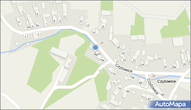 Czyżowice, Czyżowice, 75b, mapa Czyżowice