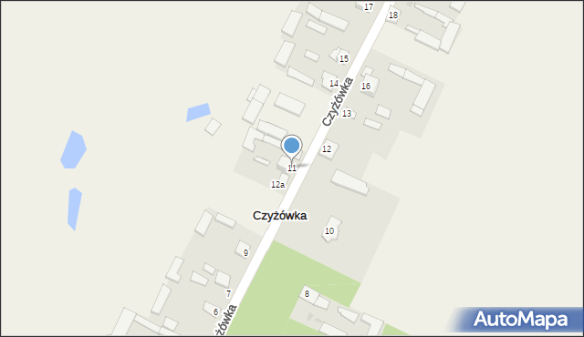 Czyżówka, Czyżówka, 11, mapa Czyżówka