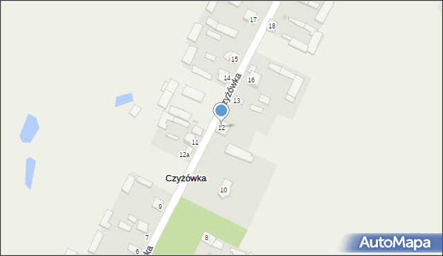 Czyżówka, Czyżówka, 12, mapa Czyżówka