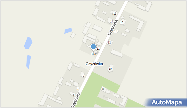 Czyżówka, Czyżówka, 12a, mapa Czyżówka