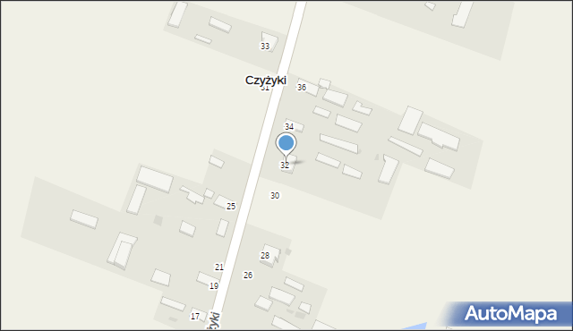 Czyżyki, Czyżyki, 34A, mapa Czyżyki