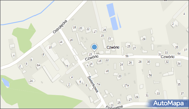 Długosiodło, Czwórki, 17, mapa Długosiodło