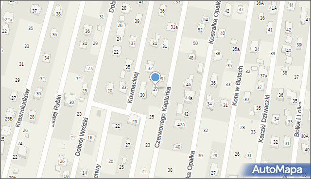 Dziekanów Leśny, Czerwonego Kapturka, 27, mapa Dziekanów Leśny