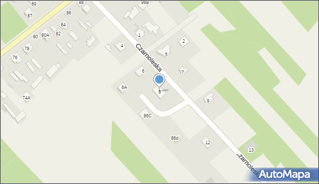 Garbatka-Letnisko, Czarnoleska, 8, mapa Garbatka-Letnisko