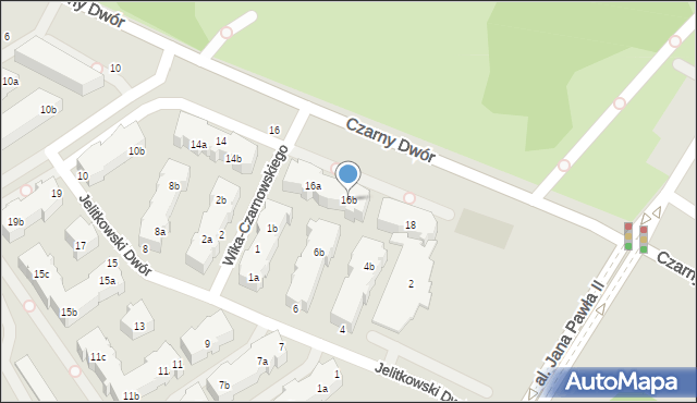 Gdańsk, Czarny Dwór, 16b, mapa Gdańska