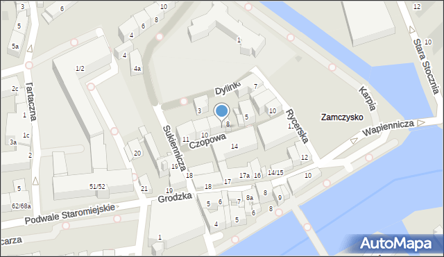 Gdańsk, Czopowa, 9, mapa Gdańska