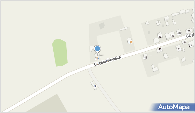 Gidle, Częstochowska, 42, mapa Gidle