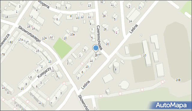 Gliwice, Czeremchowa, 18, mapa Gliwic