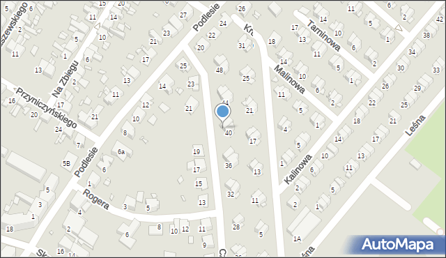 Gliwice, Czeremchowa, 42, mapa Gliwic