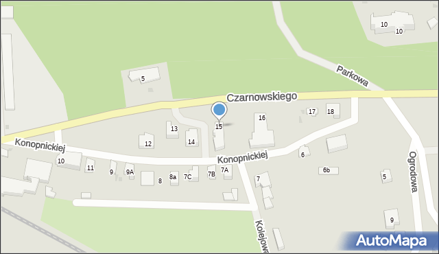 Gniew, Czarnowskiego Franciszka, 3, mapa Gniew