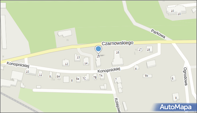 Gniew, Czarnowskiego Franciszka, 3, mapa Gniew