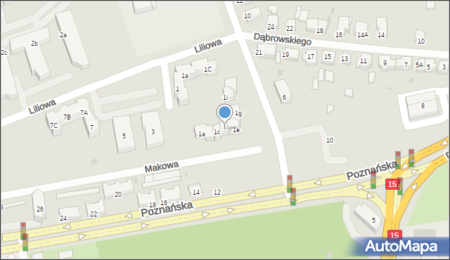 Gniezno, Czarnieckiego Stefana, hetm., 1d, mapa Gniezna