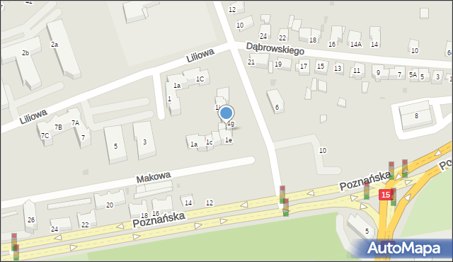 Gniezno, Czarnieckiego Stefana, hetm., 1f, mapa Gniezna