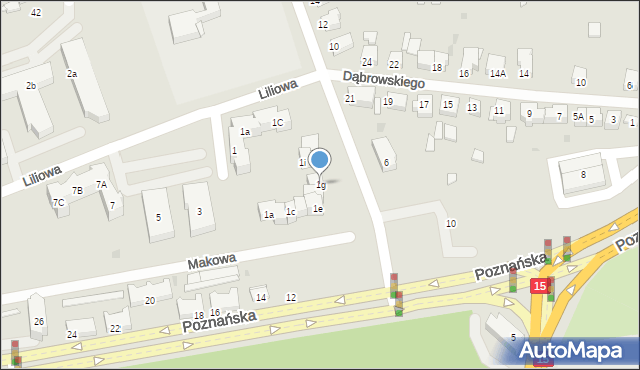 Gniezno, Czarnieckiego Stefana, hetm., 1g, mapa Gniezna