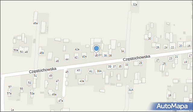 Gorzkowice, Częstochowska, 40, mapa Gorzkowice