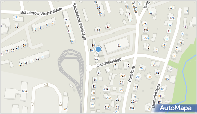 Gorzów Wielkopolski, Czarnieckiego Stefana, hetm., 10B, mapa Gorzów Wielkopolski