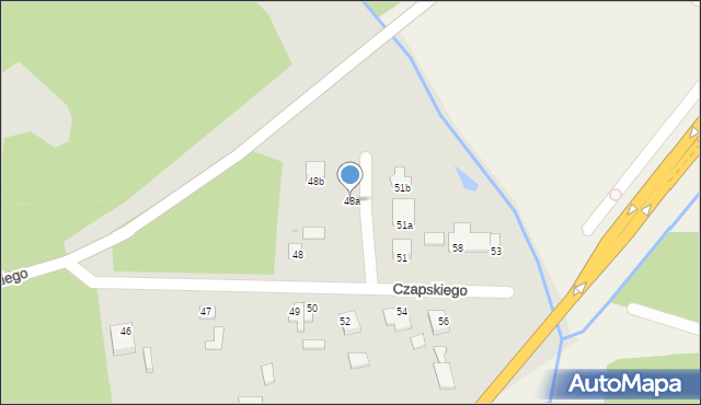 Gostynin, Czapskiego Andrzeja, 48a, mapa Gostynin