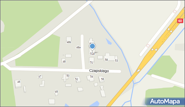 Gostynin, Czapskiego Andrzeja, 51a, mapa Gostynin