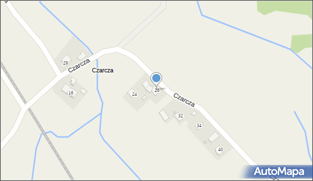 Graboszyce, Czarcza, 26, mapa Graboszyce