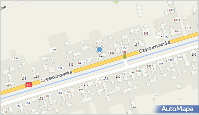 Grodziec, Częstochowska, 147, mapa Grodziec