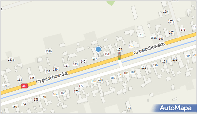 Grodziec, Częstochowska, 149, mapa Grodziec