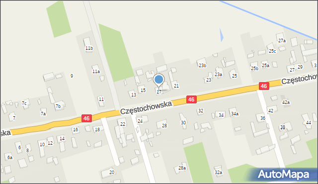 Grodziec, Częstochowska, 17, mapa Grodziec